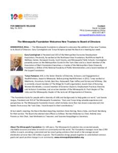 Microsoft Word - The Minneapolis Foundation Welcomes New Trustees FINAL