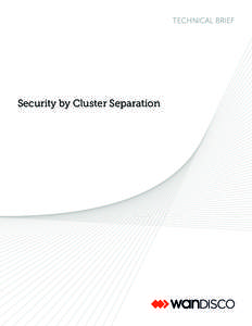 TECHNICAL BRIEF  Security by Cluster Separation Security by Cluster Separation