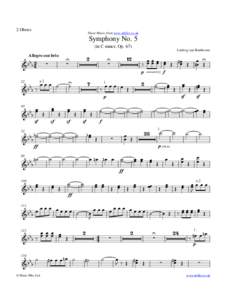 2 Oboes  Sheet Music from www.mfiles.co.uk Symphony No. 5 (in C minor, Op. 67)