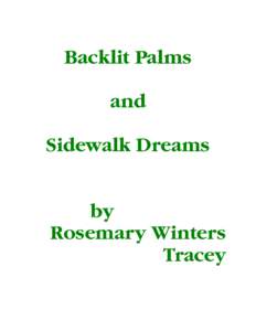 Backlit Palms and Sidewalk Dreams by Rosemary Winters Tracey