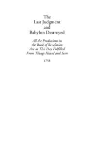 The Last Judgment and Babylon Destroyed