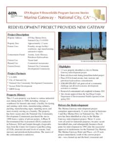 EPA Region 9 Brownfields Program Success Stories United States Environmental Protection Agency  Marina Gateway • National City, CA