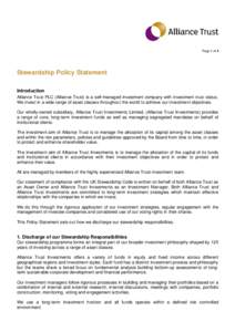 Stewardship Code Policy Statement[removed]