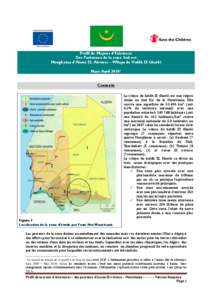 Profil de Moyens d’Existence Des Pastoraux de la zone Sud-est Moughataa d’Aioun EL Atrouss – Wilaya de Holdh El Gharbi Mars-AvrilContexte