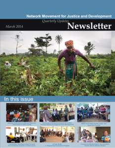 Network Movement for Justice and Development Quarterly Updates March 2014 Newsletter