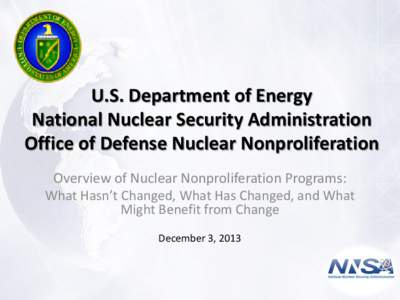 Office of Defense Nuclear Nonproliferation