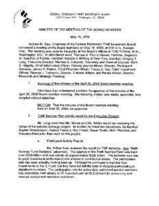Minutes of the Meeting of the Board Members, May 18, 2009