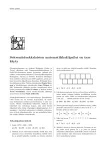 SolmuSeitsemäsluokkalaisten matematiikkakilpailut on taas käyty