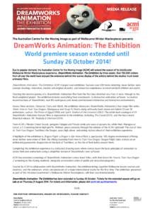 Microsoft Word - ACMI EXTENDS DREAMWORKS MEDIA RELEASE