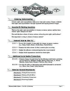 Grade  8 The Struggle for Citizen Rights
