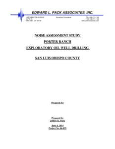 EDWARD L. PACK ASSOCIATES, INC[removed]HAMILTON AVENUE SUITE 26 SAN JOSE, CA[removed]Acoustical Consultants