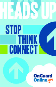 HEADS up stop think connect  table of