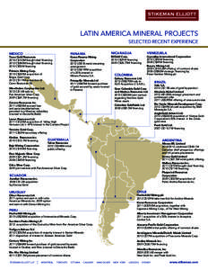 Latin American Mineral Projects