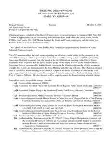October 5, [removed]Board of Supervisors Minutes