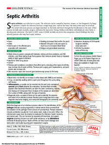 The Journal of the American Medical Association  Septic Arthritis S