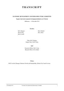 Economic Development and Infrastructure Committee