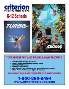 PICTURES USA  K-12 Schools YoUR NEwEST ANd MoST RElIAblE MovIE RESoURCE •