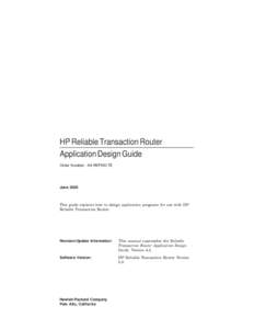 Computing / Two-phase commit protocol / HP RTR / Distributed transaction / Server / ACID / Database transaction / Oracle Database / Transaction processing / Data management / Software