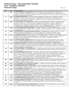 Busabout  - Altered School Bus Timetable