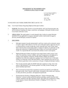 Helicopter deck / Helicopter / Shipboard helicopter operations / Title 46 of the Code of Federal Regulations / Aviation / Technology / Transport / Military helicopters / Code of Federal Regulations / United States maritime law