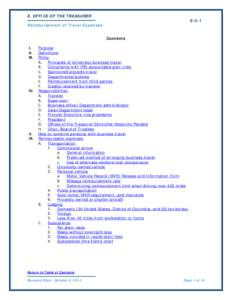 E. OFFICE OF THE TREASURER  E-5-1 Reimbursement of Travel Expenses Contents