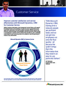 Information technology management / Microsoft Dynamics CRM / Customer experience / Microsoft Dynamics / Microsoft Customer Care Framework / Contact manager / ECRM / Customer relationship management / Marketing / Business / Customer experience management