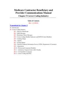 Medicare Contractor Beneficiary and Provider Communications Manual