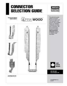 CONNECTOR SELECTION GUIDE FOR USE WITH PRODUCTS MANUFACTURED BY:  This guide lists popular