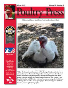 Zoology / Organic egg production / United Poultry Concerns / Free range / Debeaking / Forced molting / Chicken / Egg / Karen Davis / Poultry farming / Agriculture / Animal rights