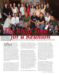 The Right Time for a Reunion By Tricia Houston on behalf of Operation Reunite and Photos