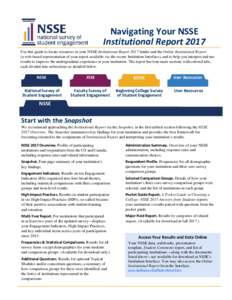 Navigating Your NSSE IR 2017