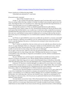 Southern Campaign American Revolution Pension Statements & Rosters Pension Application of William Bowling S16040 Transcribed and annotated by C. Leon Harris [Punctuation partly corrected.] State of Ohio. Fairfield County