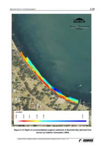 DESCRIPTION OF THE ENVIRONMENT[removed]Figure 2.13 Depth of unconsolidated (organic) sediment in Bonnells Bay (derived from survey by Cadman Consultant, 2004)