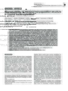 Reproducibility of Vibrionaceae population structure in coastal bacterioplankton