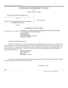 AO 440 (Rev[removed]Summons in a Civil Action  UNITED STATES DISTRICT COURT for the  NorthernDistrict