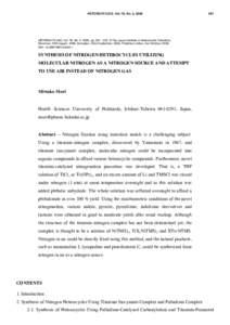 HETEROCYCLES, Vol. 78, No. 2, HETEROCYCLES, Vol. 78, No. 2, 2009, pp. © The Japan Institute of Heterocyclic Chemistry Received, 20th August, 2008, Accepted, 22nd September, 2008, Published online, 2