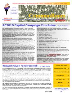 Official Newsletter of the Achimota School Foundation (www.AC2010.org) Keeping The Flame of Hope Burning for Future Generations of Achimotans