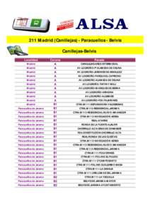 211 Madrid (Canillejas) - Paracuellos - Belvis  Canillejas-Belvis