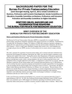 BPPE Background Paper 2014