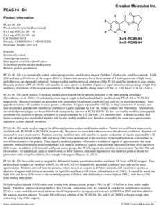 Creative Molecules Inc. PCAS-H4 -D4 X Product Information