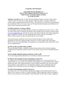 Medicine / Listeriosis / Food safety / Listeria / Foodborne illness / Pasteurization / United States listeriosis outbreak / Product recall / Bacteria / Listeriaceae / Microbiology