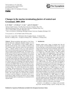 The Cryosphere, 6, 211–220, 2012 www.the-cryosphere.netdoi:tc © Author(sCC Attribution 3.0 License.  The Cryosphere