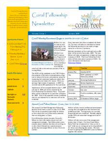 January 2009 Coral Fellowship Newsletter
