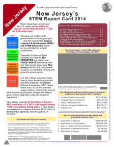 New Jersey’s  STEM Report Card 2014 There’s bipartisan consensus: the U.S. needs to live within its