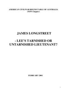 ACWRT - Meeting paper Feb[removed]James Longstreet