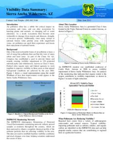 United States Department of Agriculture Visibility Data Summary: Sierra Ancha Wilderness, AZ