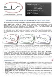 haut  Complémentarité Galion – Négoce Titan – SAV EIS – Compta