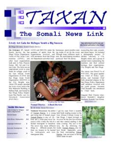 March, 2010  Volume 5, Issue 1 Lively Art Gala for Refugee Youth a Big Success By Paige Newman, Somali Family Service