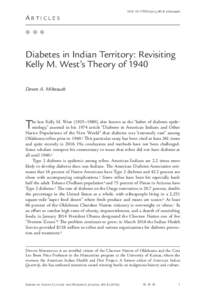 Diabetes in Indian Territory: Revisiting Kelly M. West’s Theory of 1940