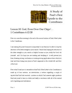 Microsoft Word - 1 Corinthians_Lesson 10.doc